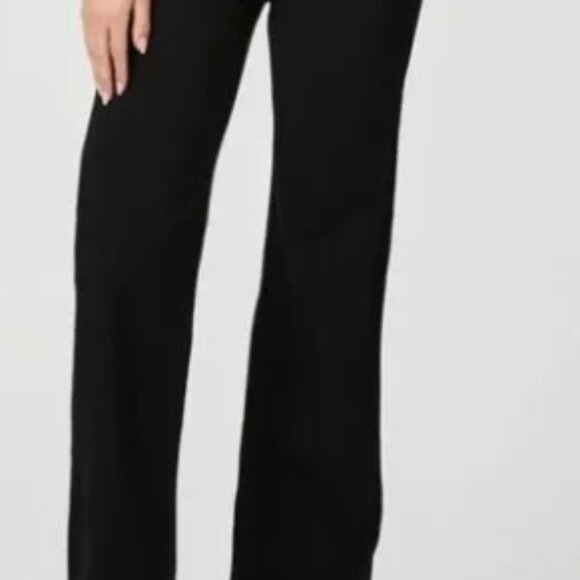 Paige Denim Leenah SLIM WIDE LEG BLACK SHADOW - size 25 - Picture 1 of 9